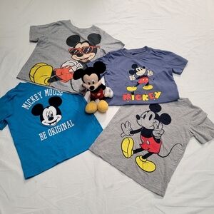 Four Mickey Mouse T-shirts, Size 4T
